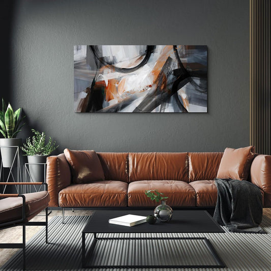 KLAKLA Large Wall Art - Abstract Canvas Wall Decor Modern Print Picture Artwork for Living Room Office Bedroom Home Decor - 48x24 Inches
