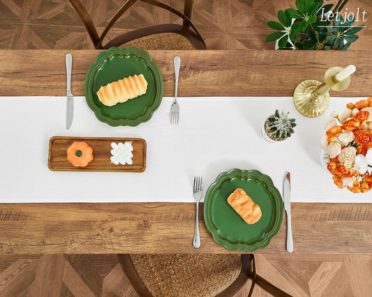 Letjolt White Table Runner 72 Inches Rustic Farmhouse Table Runner Washable Table Runner Durable Table Runner