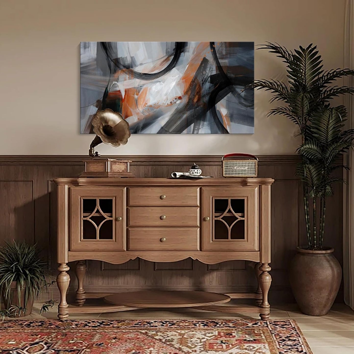 KLAKLA Large Wall Art - Abstract Canvas Wall Decor Modern Print Picture Artwork for Living Room Office Bedroom Home Decor - 40x20 Inches