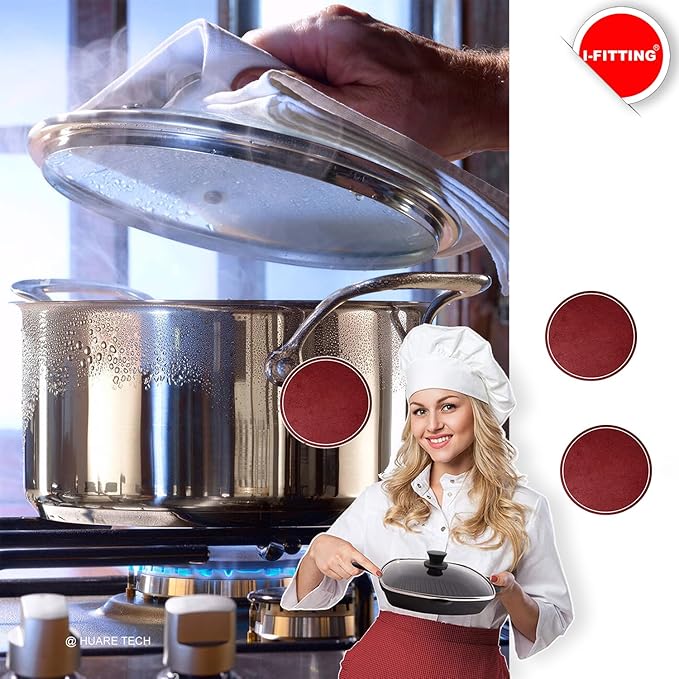 Universal Pot Pan Lids Replacement Knob, Silicone Heat Resistant Pan Cover Holding Handles, BPA Free, Dishwasher Safe, Fits Skillets and Kitchen Cookware Covers 2Pack Black & White