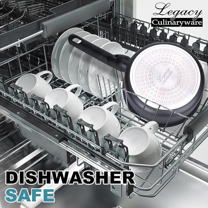 Nonstick Sauce Pan with Lid,1.5Qt & 2Qt Set, PFOA Free,Kitchen Pots Induction Pot,Black