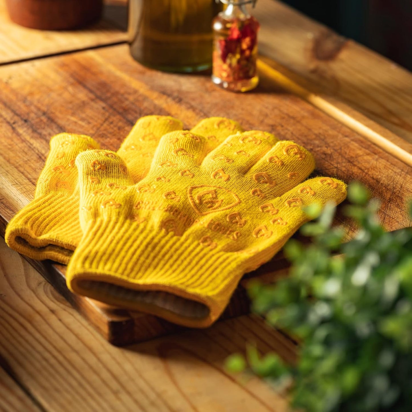 Grill Armor Oven Gloves 932°F Extreme Heat & Cut Resistant Oven Mitts with Fingers for BBQ, Cooking, Grilling, Baking – Accessory for Smoker, Cast Iron, Fire Pit, Camping, Fireplace, Griddle & More