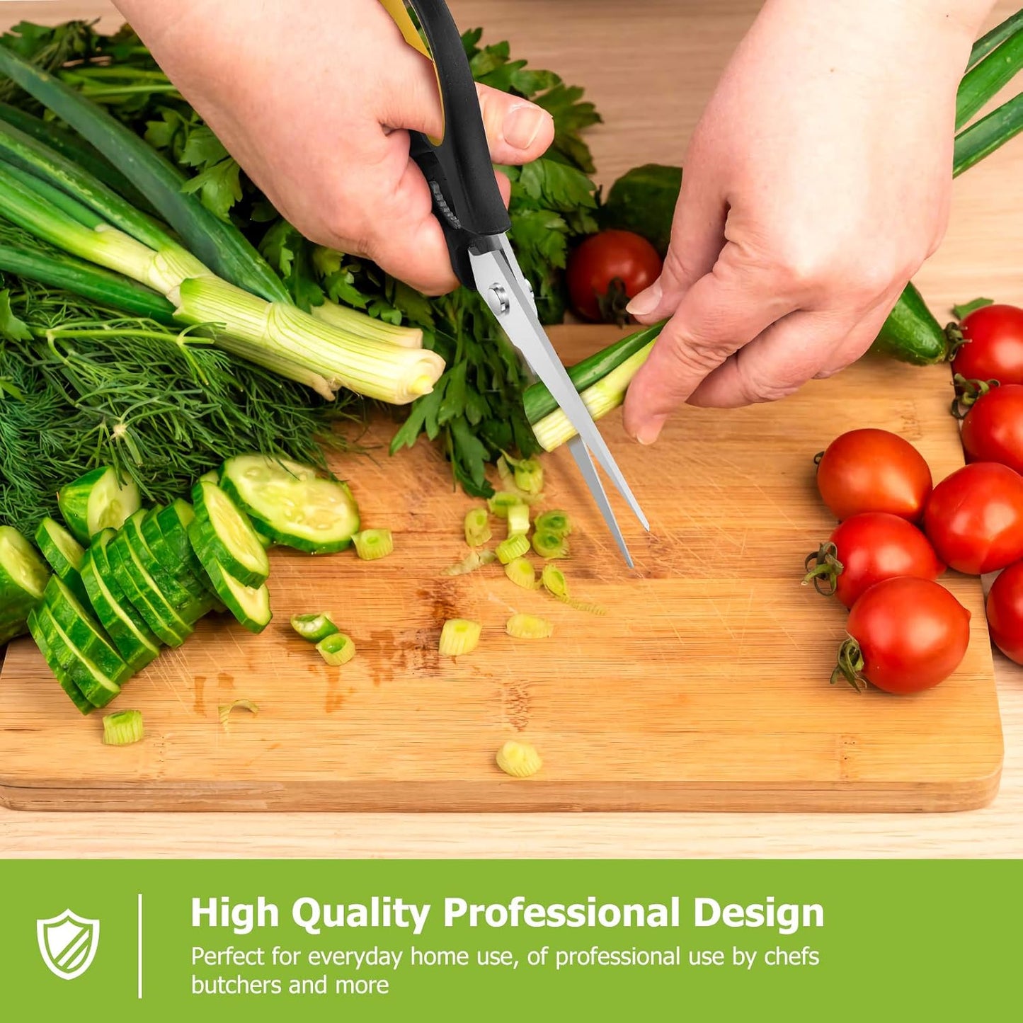 Kitchen Scissors, iBayam 2-Pack Kitchen Shears, 9 Inch Heavy Duty Dishwasher Safe Food Scissors, Multipurpose Stainless Steel Sharp Cooking Scissors for Kitchen, Chicken, Poultry, Fish, Meat, Herbs