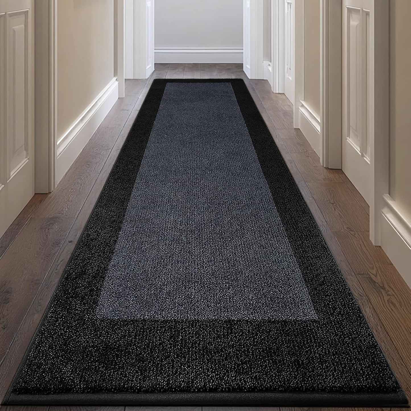 Machine Washable Runner Rug 32" x 96", Non Slip Kitchen Mat for Floor, Absorbent Entryway Rug for Kitchen, Bedroom, Living Room, Hallway, Door (Roll Packing)