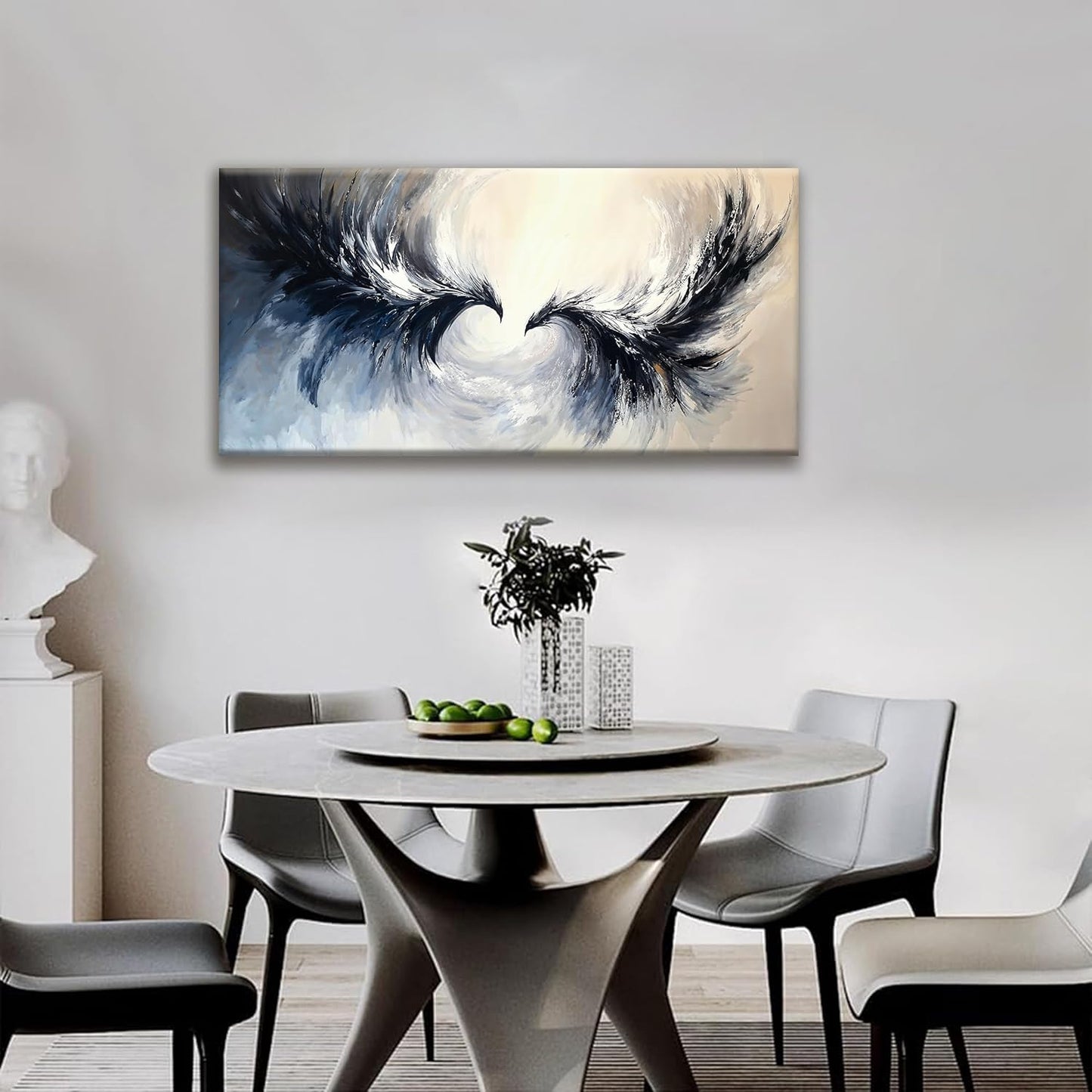 Suconvng Canvas Wall Art Decor Painting Abstract Flying Eagle Wall Art Painting Prints Modern Abstract Wall Decor Picture For Bedroom Home Living Room Office 20 X 40 Inches