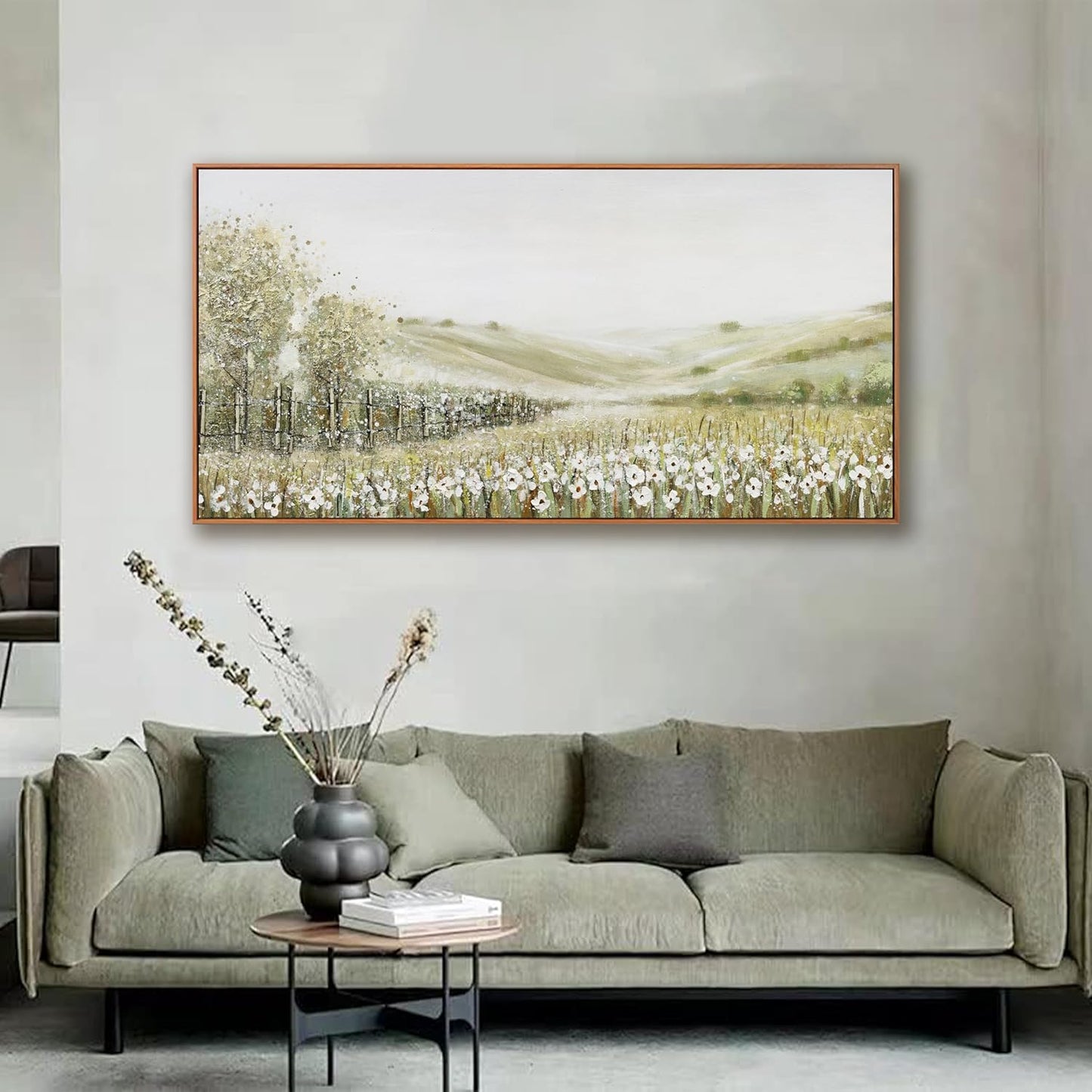 Canvas Wall Art Decor Home paintings Wall Art Prints Modern Framed Wall Decorations Natural Mountain Wilderness Landscape Artwork for Living Room Bedroom Kitchen Office Decor 24×48 inch