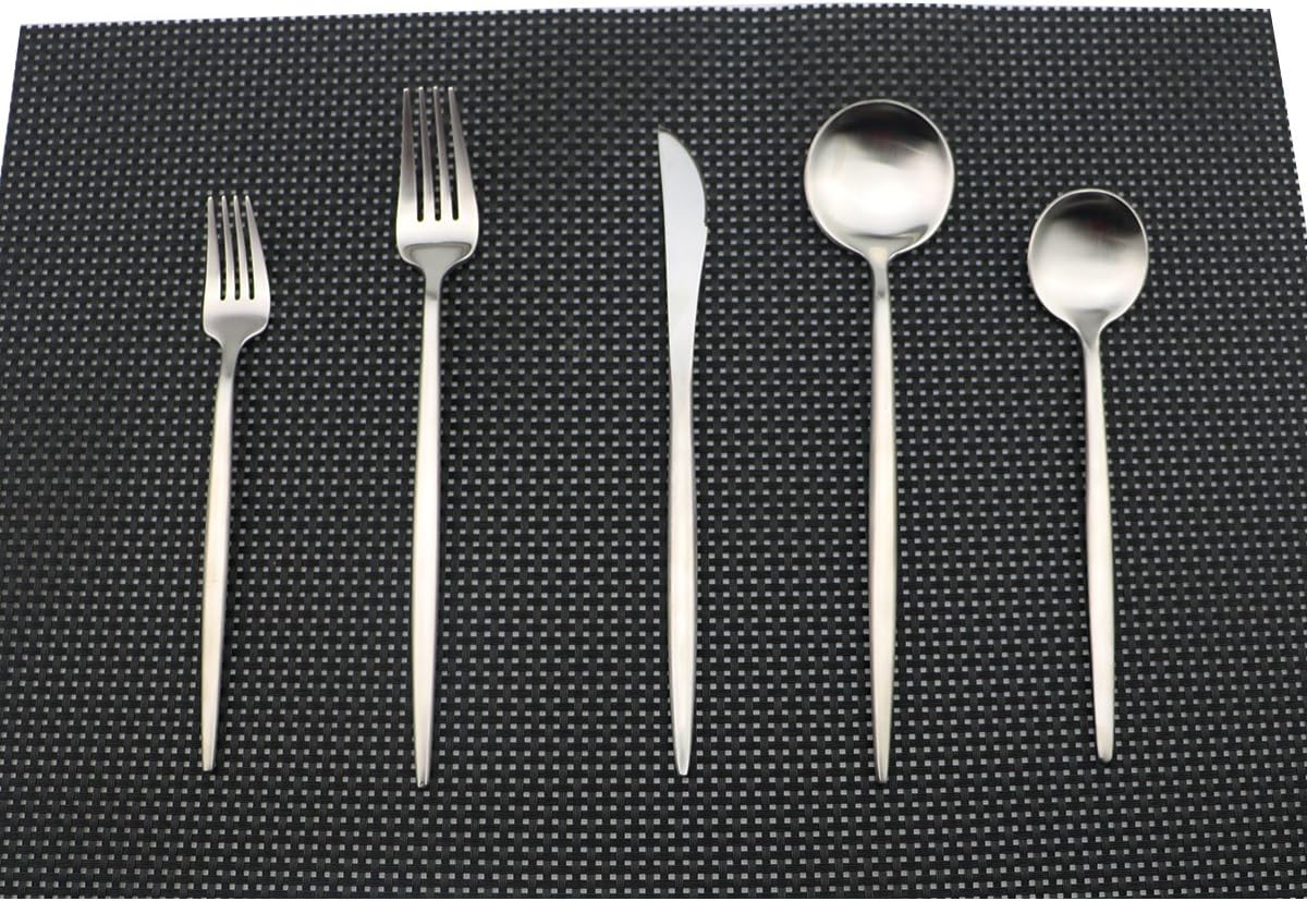 Silverware, 10 Pieces 18/10 Stainless Steel Cutlery Flatware Tableware Dinnerware Utensils Sets for 2
