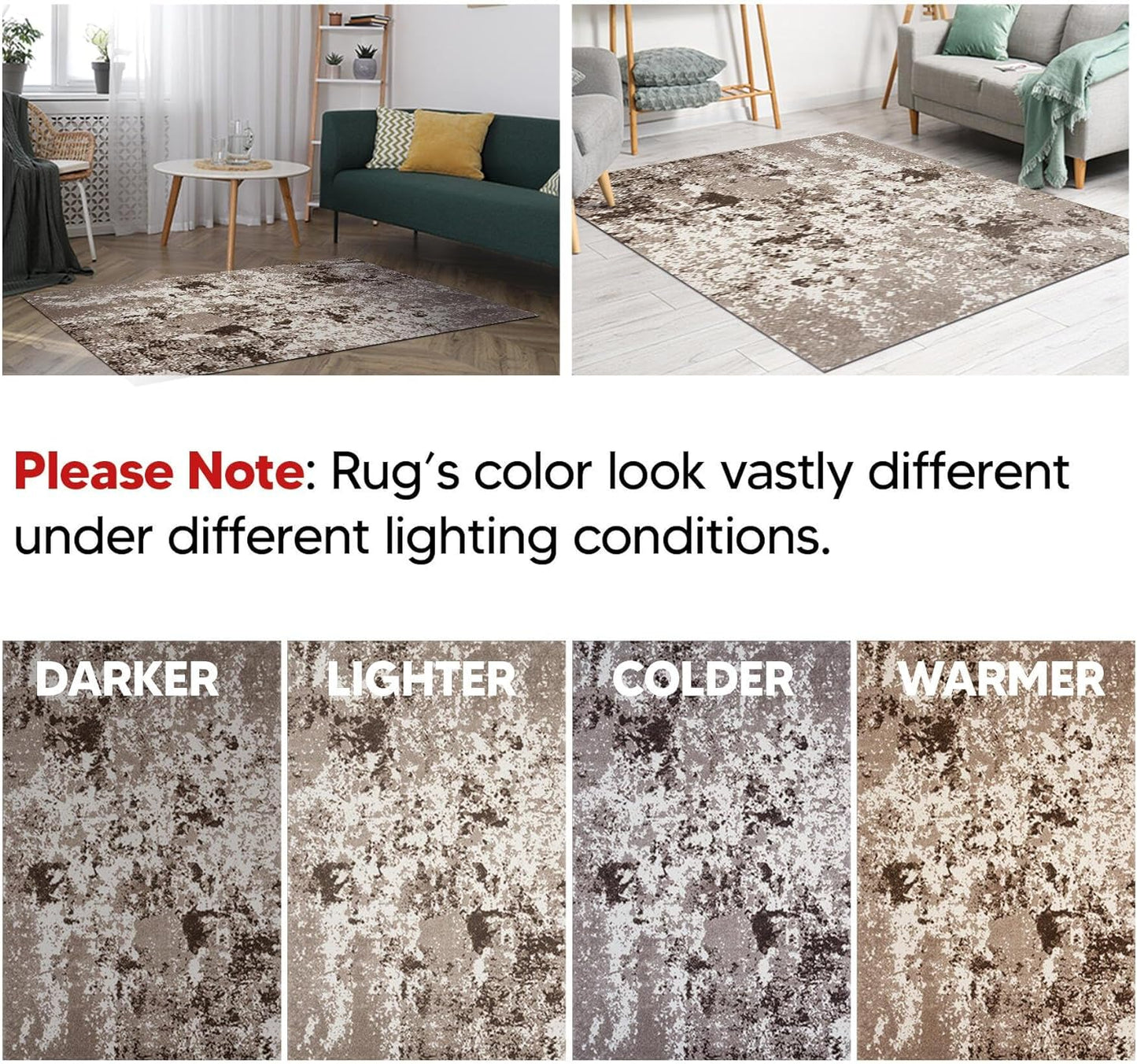 Keen Home Design Area Rugs - 2x16 Non-Shedding, Abstract Rugs for Kitchen, Living Room, Bedroom, Dining Room, Entryway - Size: 2'8" x 16', Multi