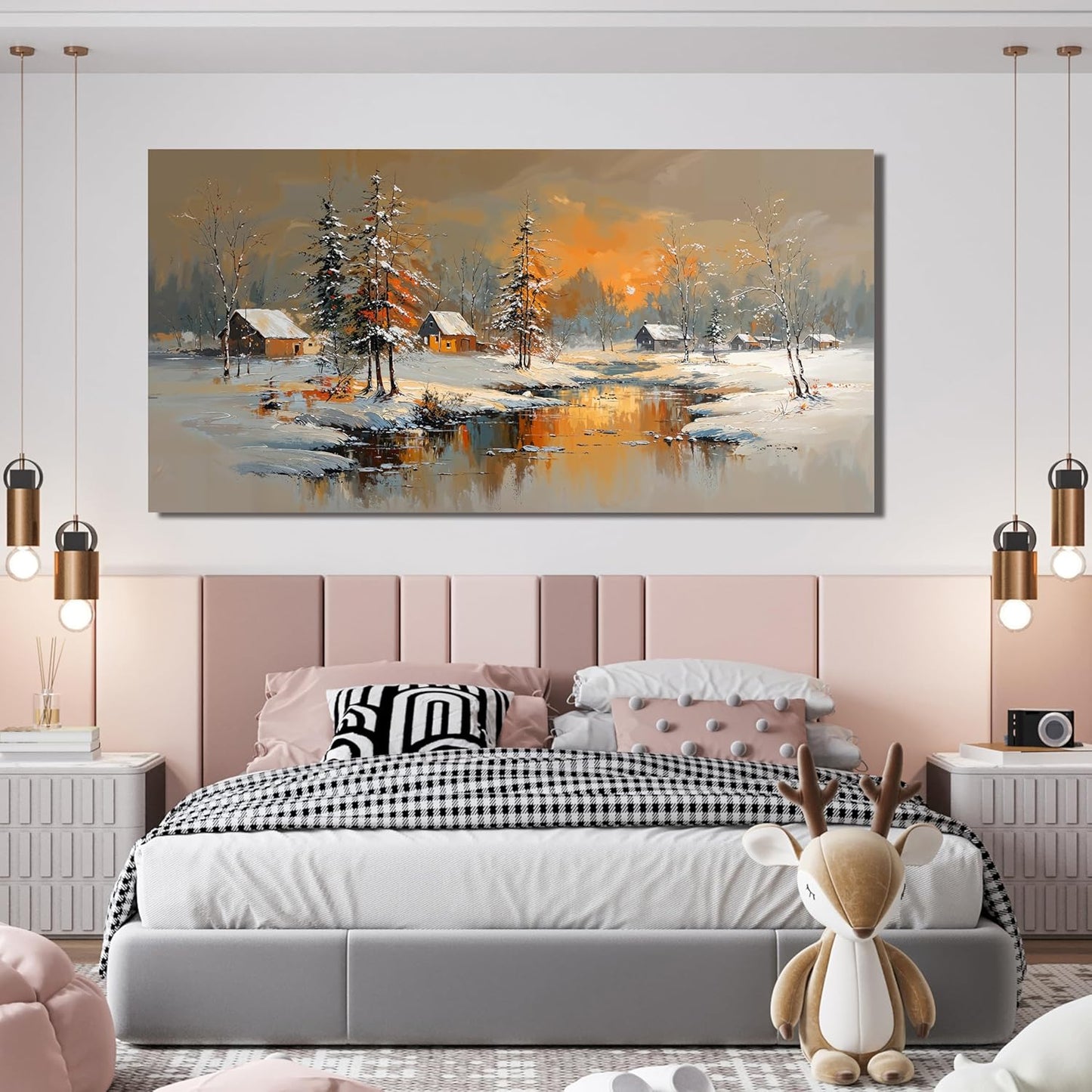 Canvas Wall Art Decor Wall Art Pictures for Living Room Nature Coastal Wall Art Prints Modern Landscape Wall Art Decorations Abstract Canvas Art Wall Decor Artwork for Walls Bedroom Office Decor 20" X 40"