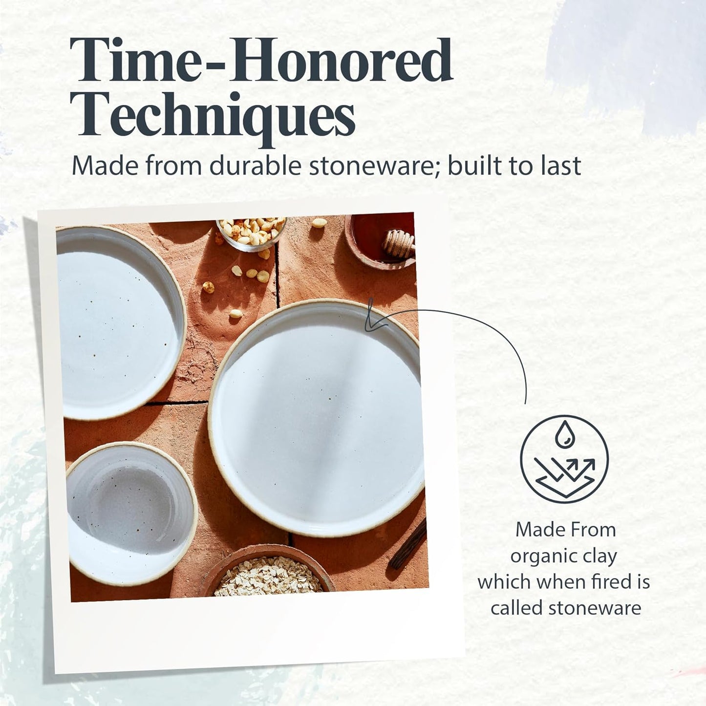 Portmeirion Minerals 10.5" Dinner Plate, Rose Quartz (Set of 4) - Modern Stoneware Plates, Artisan-Crafted with Gentle Curves, Durable for Dining, Microwave & Dishwasher Safe - Made in Portugal