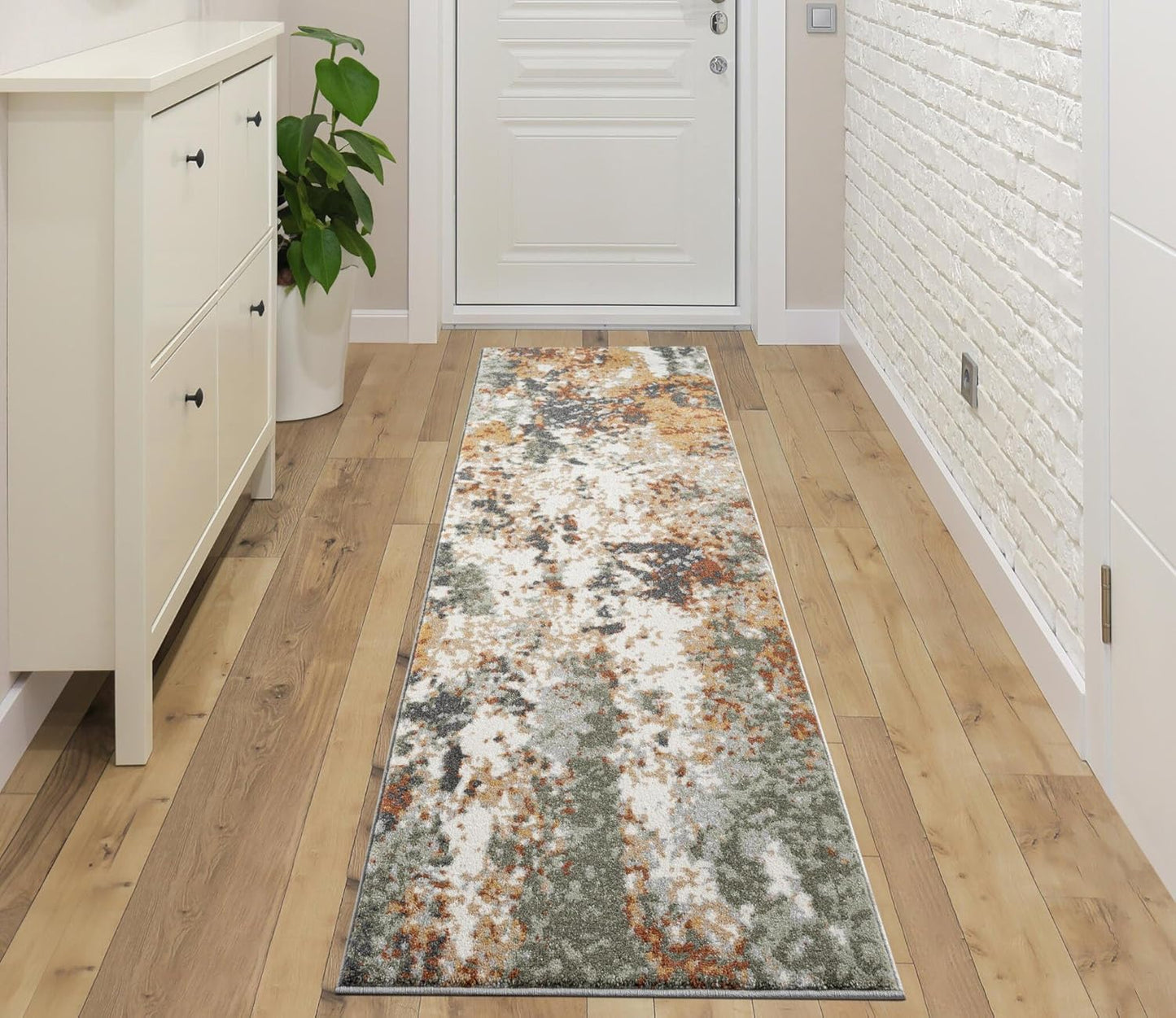 Keen Home Design Area Rugs - 2x10 Non-Shedding, Abstract Rugs for Kitchen, Living Room, Bedroom, Dining Room, Entryway - Size: 2'8" x 9'11", Multi