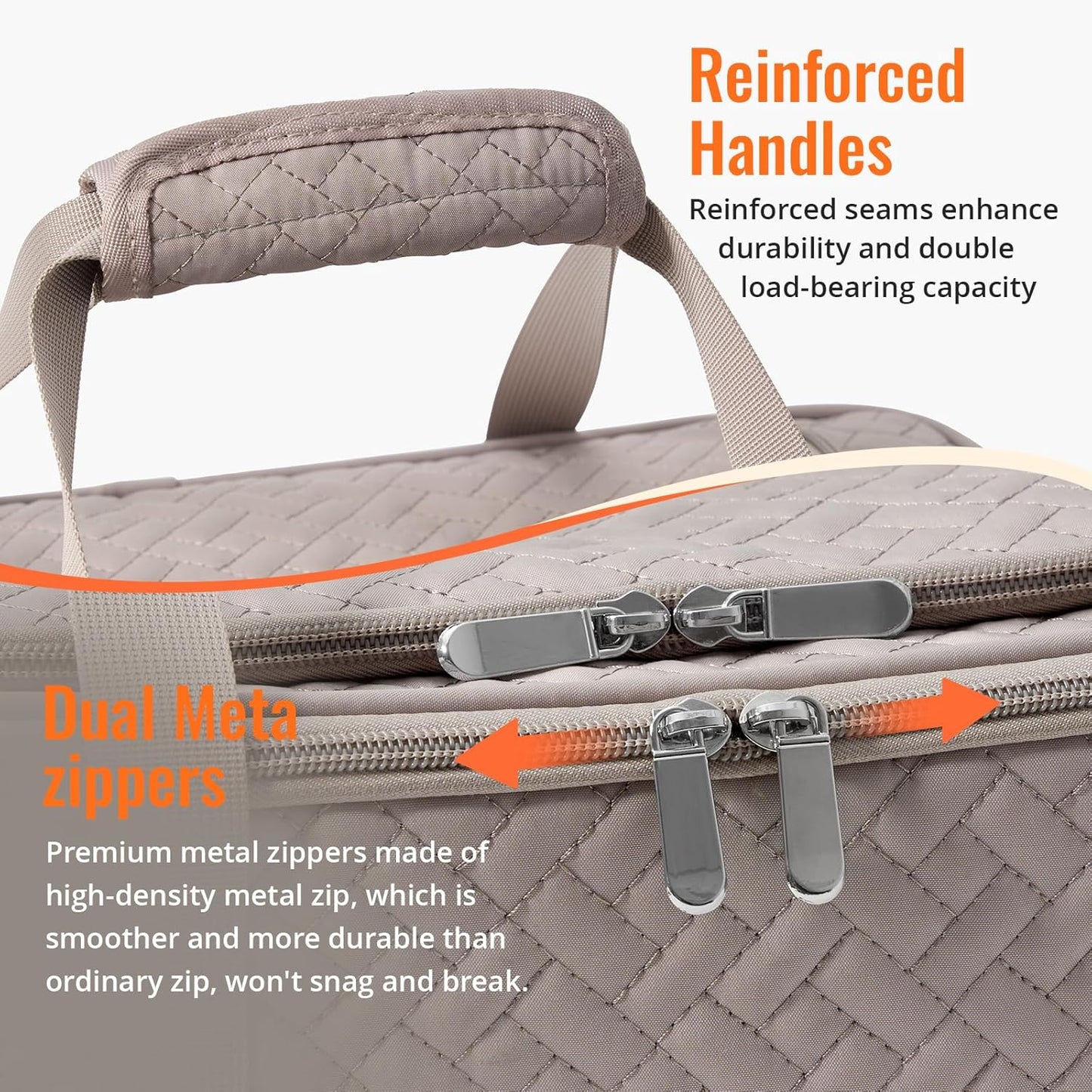 Insulated Casserole Carrier - Portable Casserole Carrier for Hot or Cold Food, Lasagna Holder for Parties,Picnic,Cookouts,Traveling - Fits 9" x 13" Baking Dish (Grey)