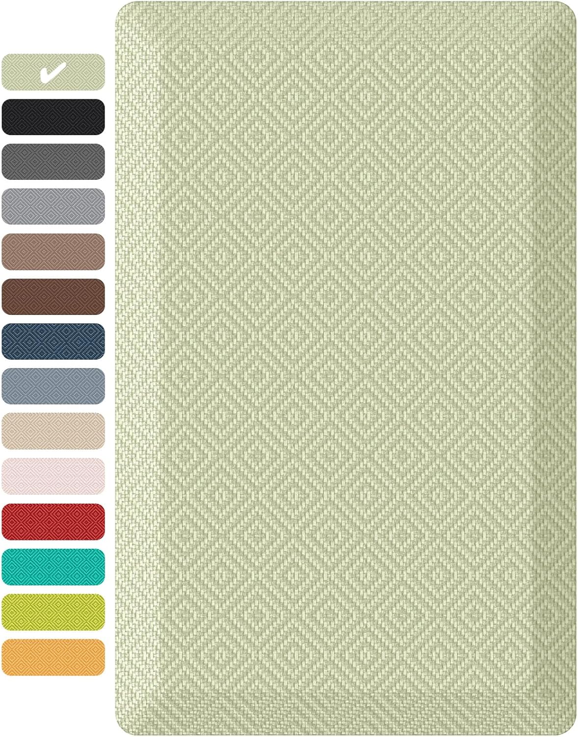 Ophanie Kitchen Mats for Floor, 3/4 Inch Thick Kitchen Rugs, 20''x32'' Anti Fatigue Standing Cushioned Mat, Waterproof,Comfort Ergonomic Mat for Office, Home, Sink, Sage Green Non-Slip Bottom