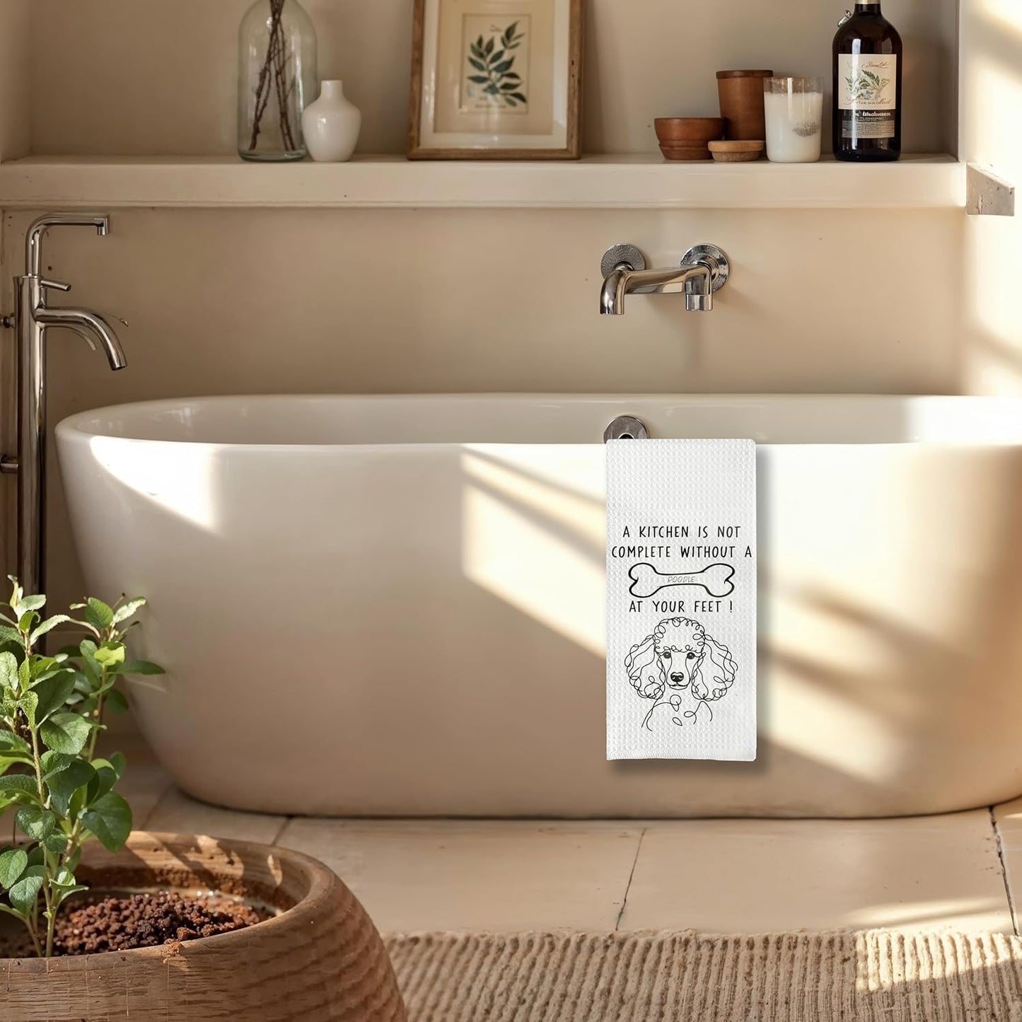 Poodle Kitchen Towels, Ideal for Dog Lovers & Kitchen Decor, Great Gift for Poodle Owners, 16 x 24 Inches