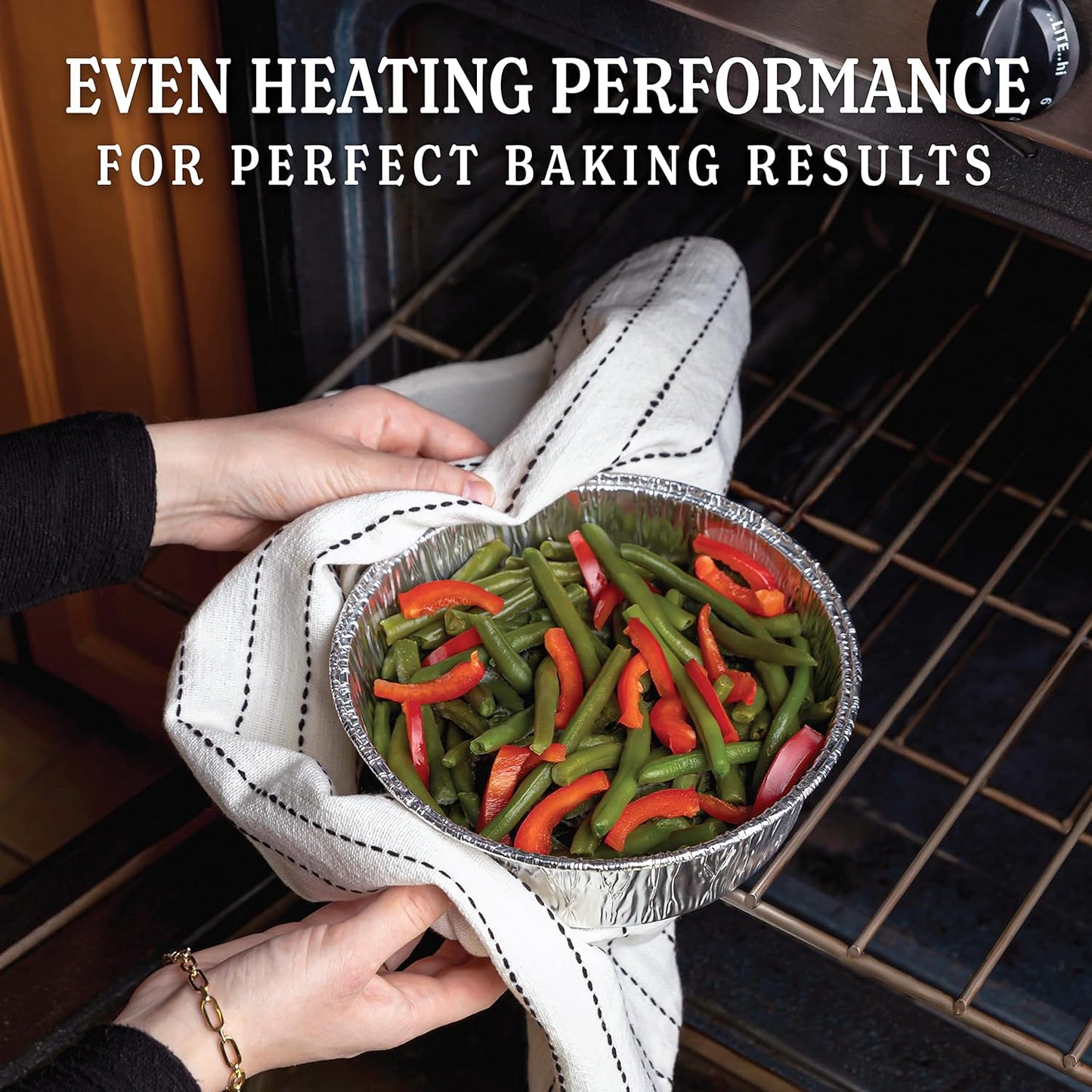 PLASTICPRO 8'' Inch Round Tin Foil Pans Disposable Aluminum, Deep Freezer & Oven Safe - For Baking, Cooking, Storage, Roasting, & Reheating, Pack of 50