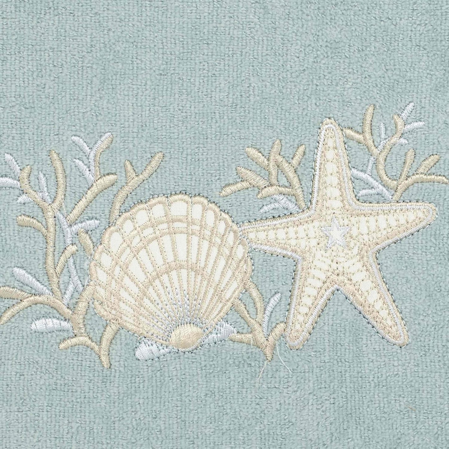 Avanti Linens - Hand Towel, Soft & Absorbent, Coastal Bathroom Essentials (Sand Shells Collection, Mineral)