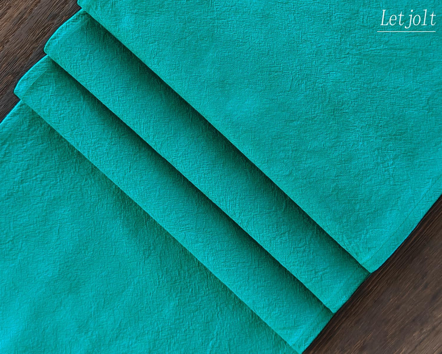 Letjolt Teal Table Runner 72 Inches Rustic Farmhouse Table Runner Cotton Runner Plain Table Decor