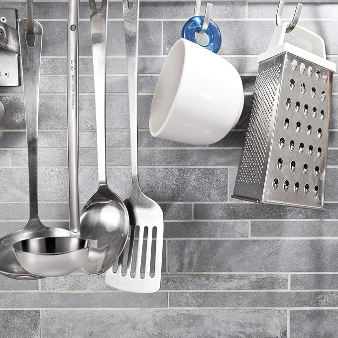 meekoo 3 Pieces Stainless Steel Ladle Soup Handle Ladle with Pouring Rim for Kitchen Cooking Soup Sauce(4 oz)