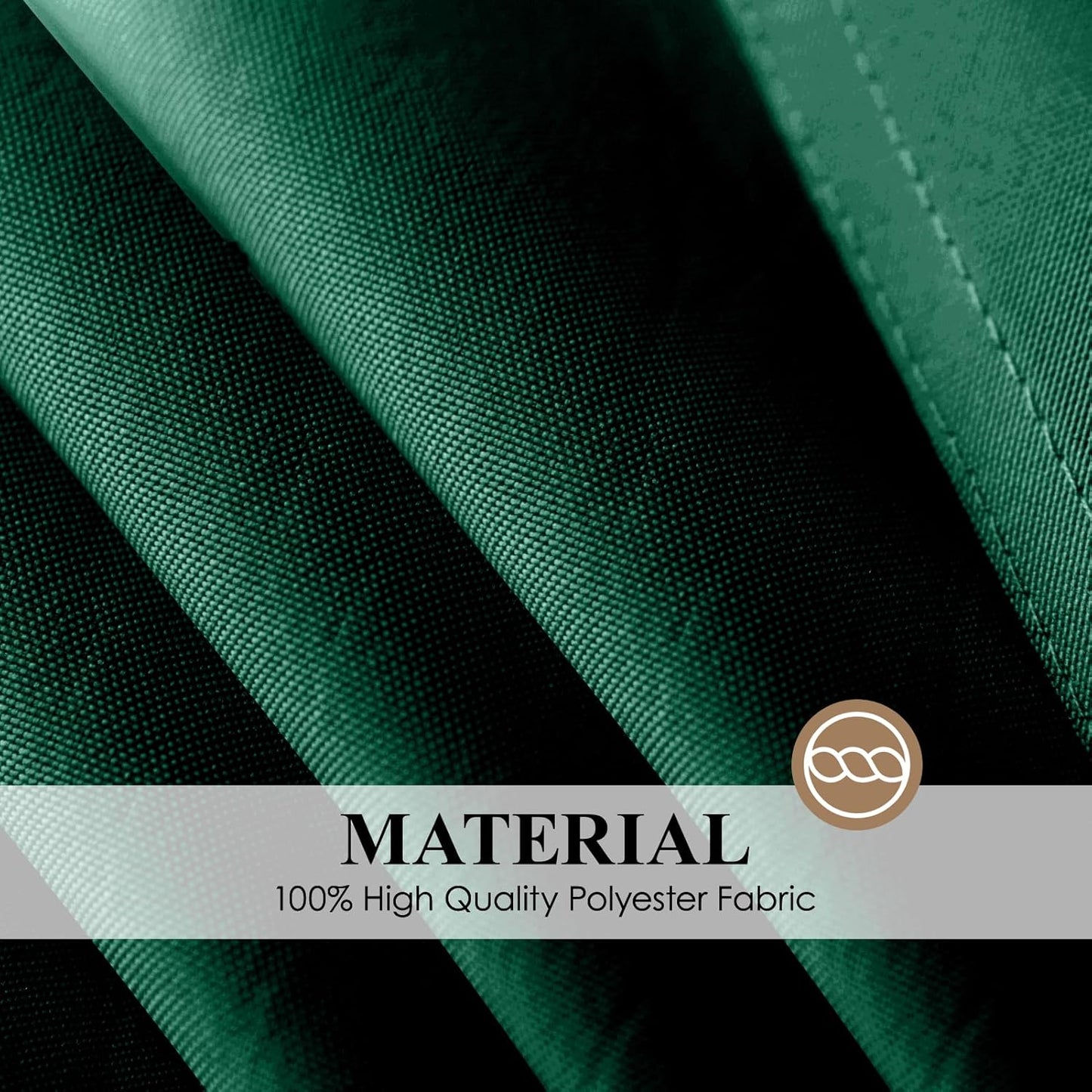 Square Tablecloth 52 x 52 Inch Dark Green Tablecloths Stain-Wrinkle Resistant Washable Polyester Table Cloths for Holiday, Buffet Parties,and Wedding 2pack