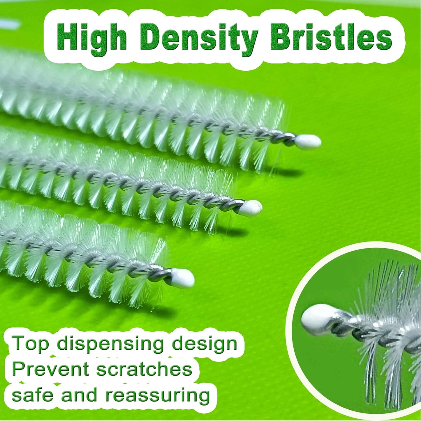 Straw Cleaner Brush 10 Inch, Straw Brush Cleaning with Big Circular Handle for Cleaning Stanley Tumbler, Water Bottle, Reusable Straws, Test Tubes, Sippy Cups, Various Teapots Kettles 6-Pack