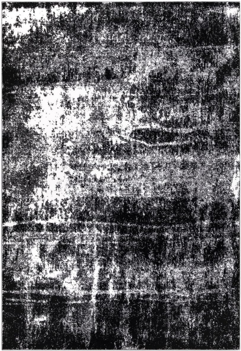 Keen Home Design Area Rugs - 12x15 Non-Shedding, Abstract Rugs for Kitchen, Living Room, Bedroom, Dining Room, Entryway - Size: 12' x 15', Abstract Black