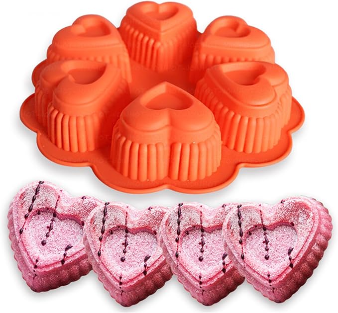 FantasyDay Heart Cake Mold Silicone Baking Molds Party Cake Bakeware for Your Birthday Dessert, Cake, Bread, Tart, Pie, Flan, Pudding, Maracoon and More #8