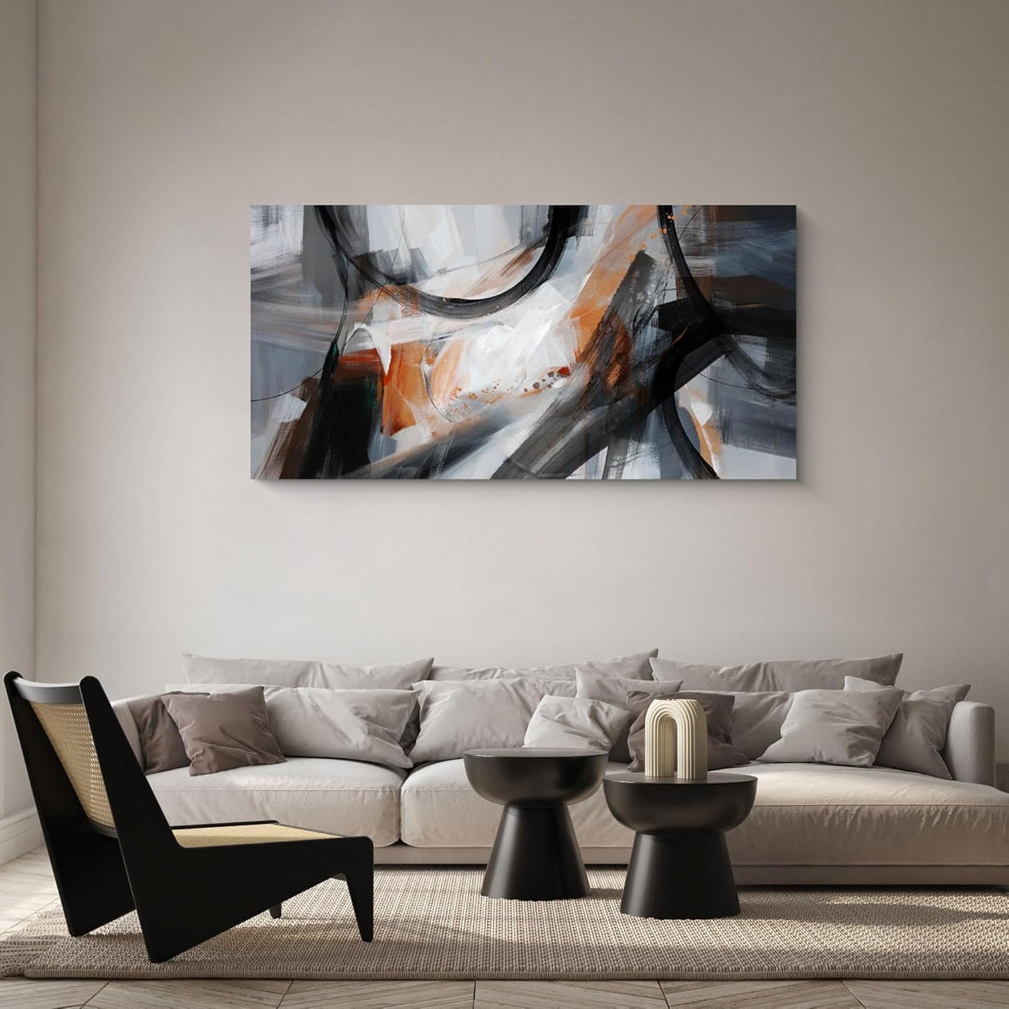 KLAKLA Large Wall Art - Abstract Canvas Wall Decor Modern Print Picture Artwork for Living Room Office Bedroom Home Decor - 40x20 Inches