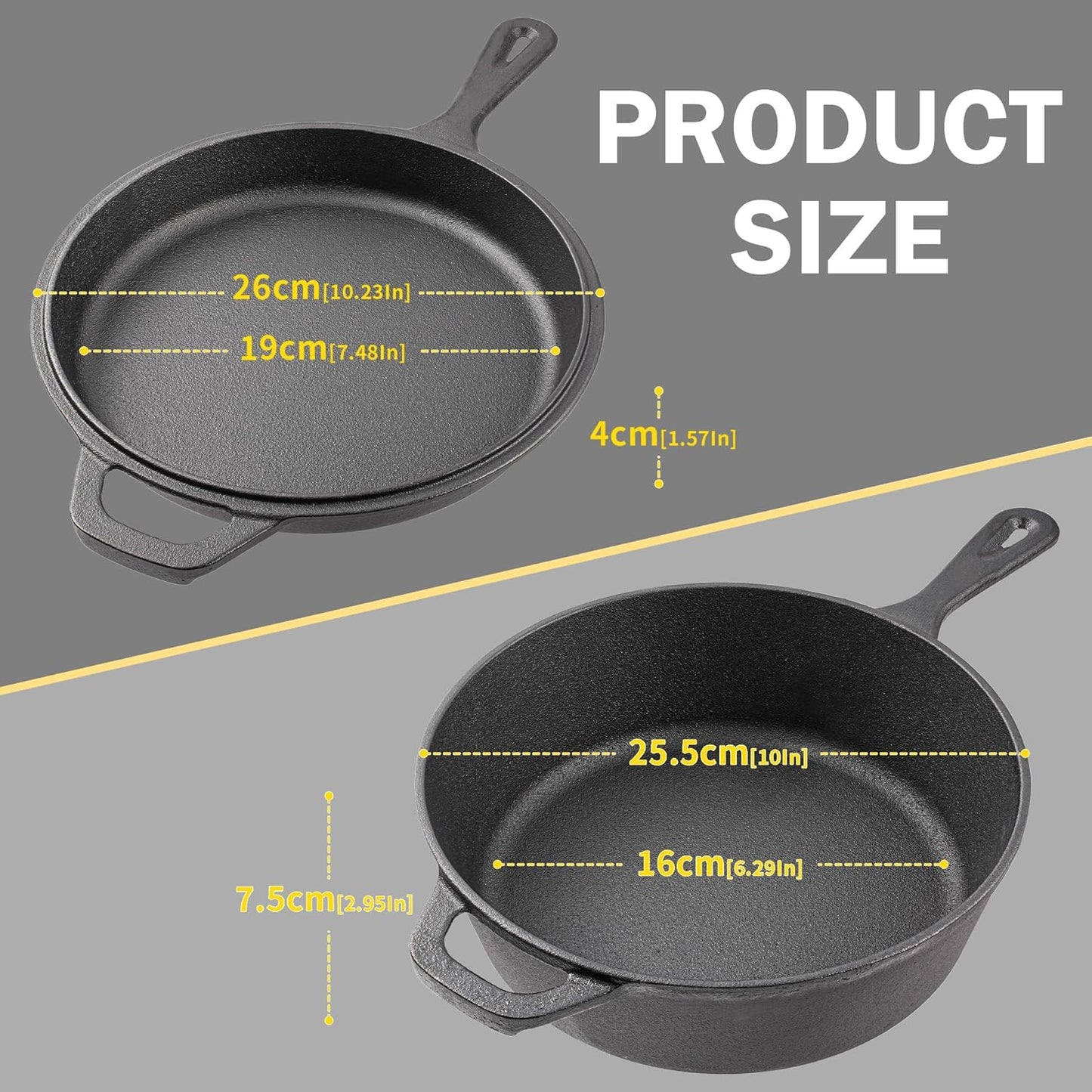 Vivicreate 2 in 1 Cast Iron Dutch Oven Pot with Skillet Lid Pre Seasoned Multi Cooker for Baking Frying Roasting Camping Compatible with All Stoves olla de hierro fundido sartén