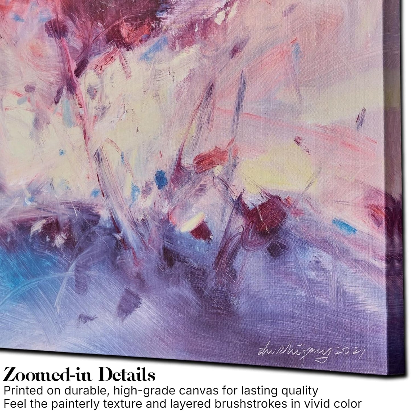 Gloliv Canvas Wall Art – Abstract Wall Decor Painting, Artist-Authorized Reproduction Canvas Prints, Modern Wall Art Decor for Living Room, Bedroom, or Office 23"x20"