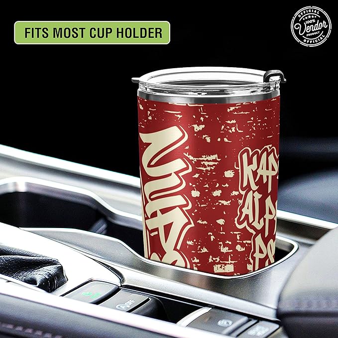 Kappa Alpha Psi Fraternity Paraphernalia - Official Vendor - 20 oz Stainless Steel Insulated Sublimation Tumbler - Nupes