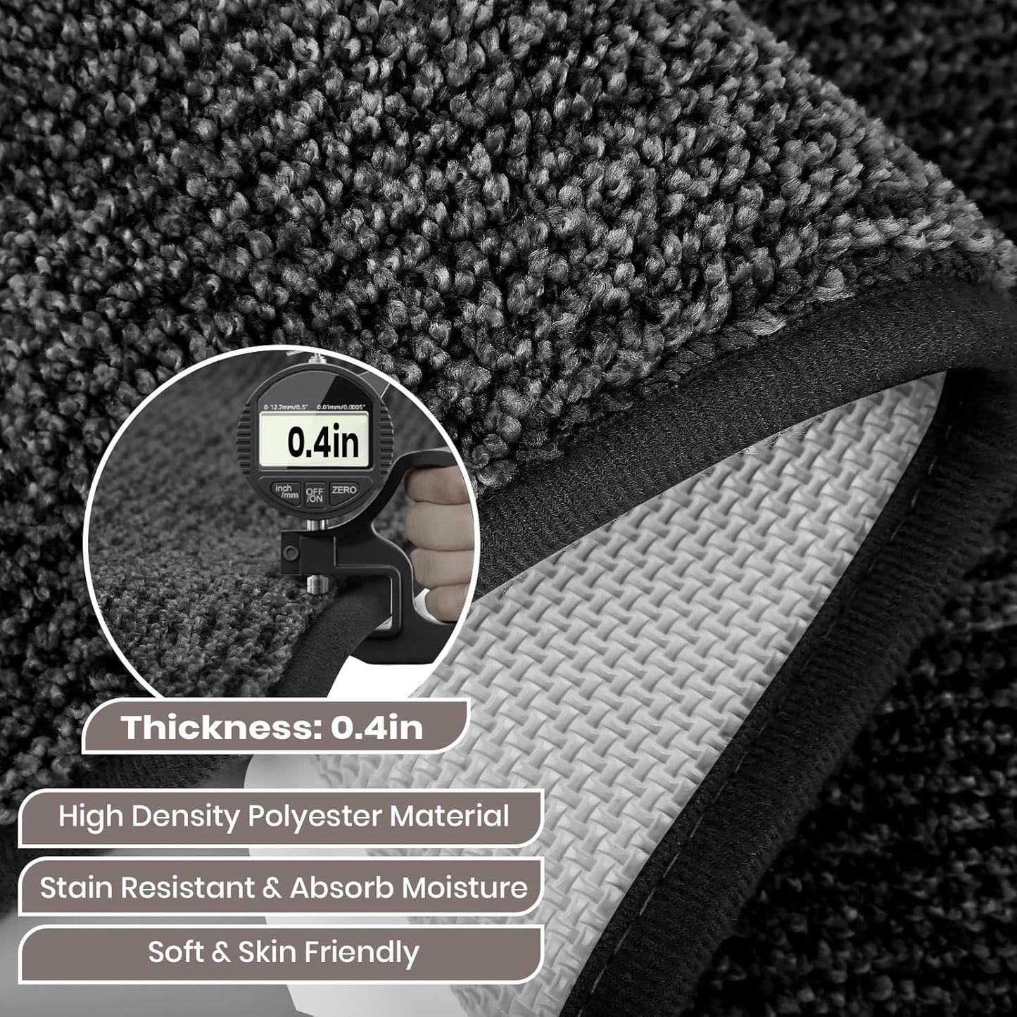 Washable Kitchen Rugs Set of 2 (24" x 35.5" + 24" x 59" Rectangular), Kitchen Mats for Floor, Indoor Entryway Runner Rugs for Laundry, Bathroom, Door, Bedroom (Roll Packing)