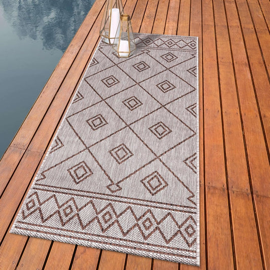 Keen Home Design Terrace Outdoor Runner Rug - 2x6 Washable Indoor/Outdoor Rug for Patio, Kitchen, Balcony, Beach, Garden, Deck and Porch, Size: 2'2"x5'7"