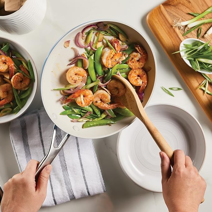 KitchenAid Hard Anodized Ceramic Nonstick Frying Pan/Skillet, 10 Inch - Blue Velvet