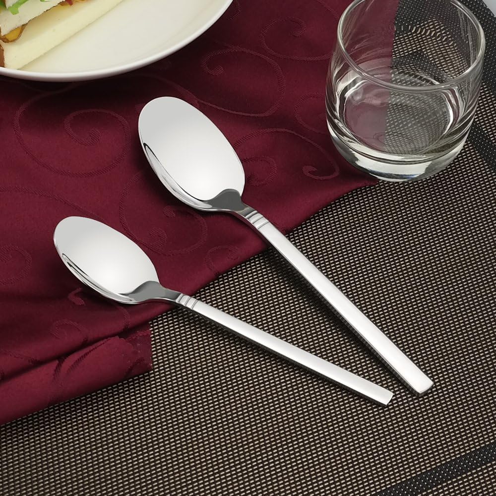 30-Piece Flatware Set Knife Fork Spoon Stainless Steel Silverware Cutlery Service for 6