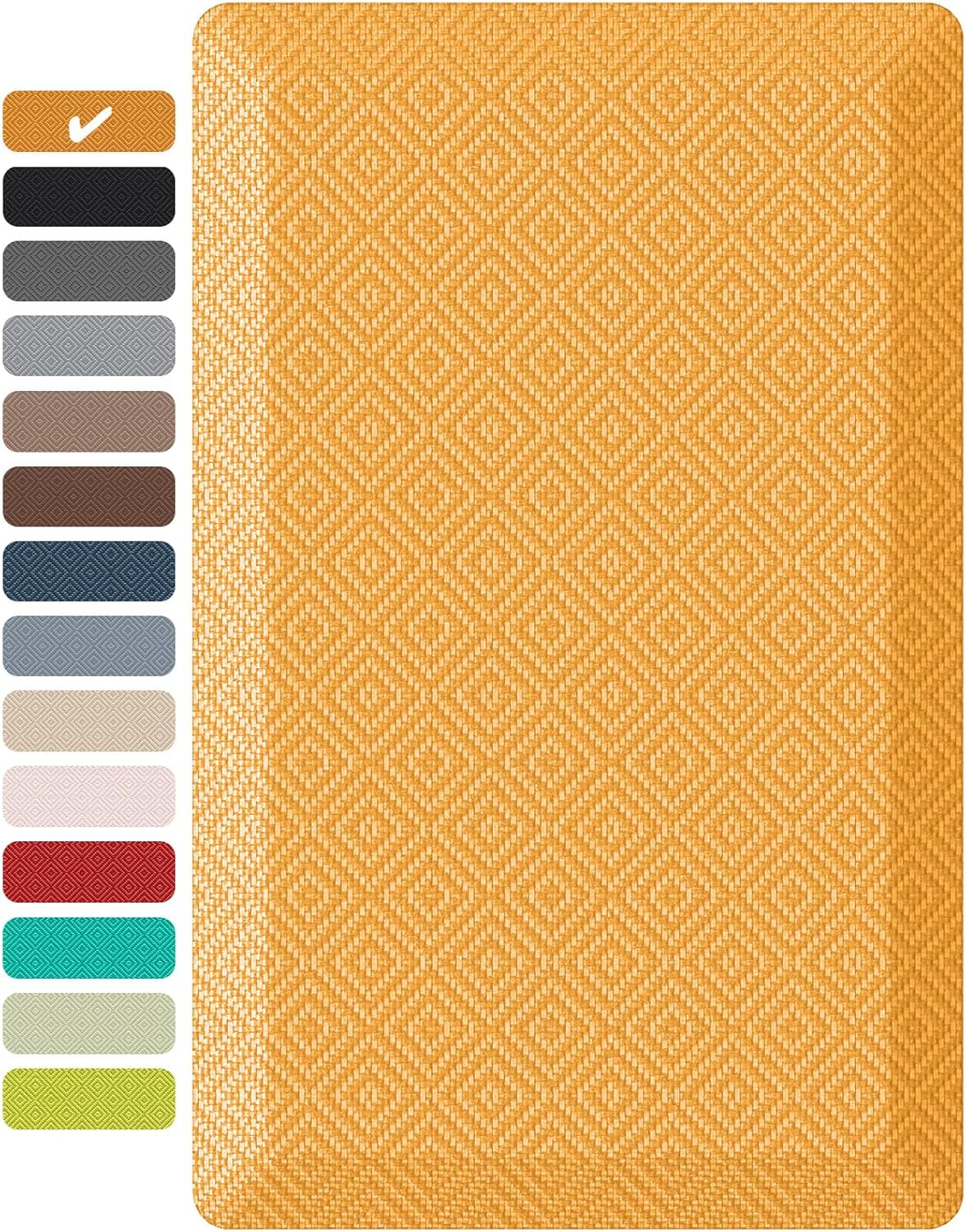 Ophanie Kitchen Mats for Floor, 3/4 Inch Thick Kitchen Rugs, 20''x32'' Anti Fatigue Standing Cushioned Mat, Waterproof,Comfort Ergonomic Mat for Office, Home, Sink,Yellow Non-Slip Bottom