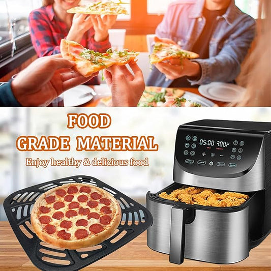 8QT Square Air Fryer Tray for Gourmia GAF856 Air Fryers, Premium Nonstick Air Fryer Grill Pan Rack Grill Crisper Plate Tray Insert Grate Grid Shelf for 8QT Gourmia Air Fryers, Dishwasher Safe
