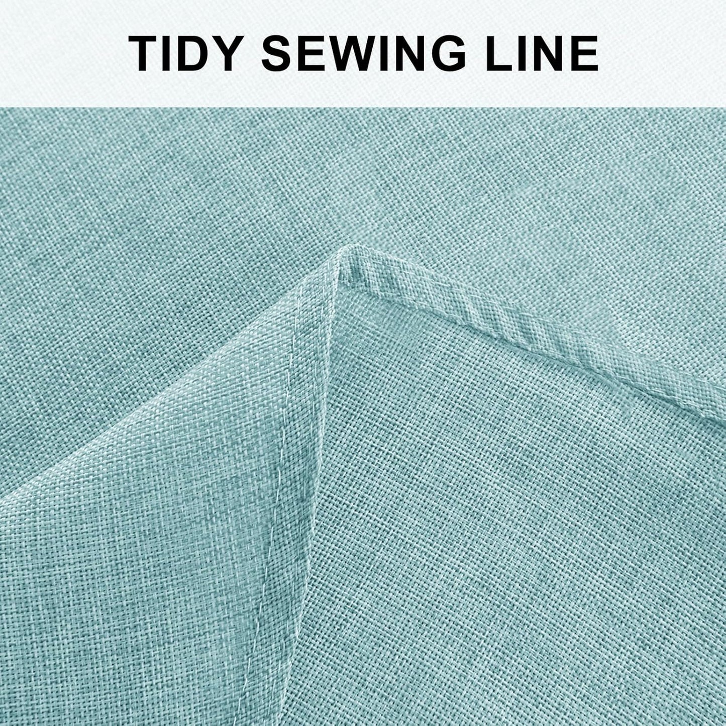 Hiasan Round Tablecloth 120 Inch Linen - Wrinkle and Stain Resistant Washable Polyester Fabric Table Cloth for Dining Room Kitchen Party, Aqua