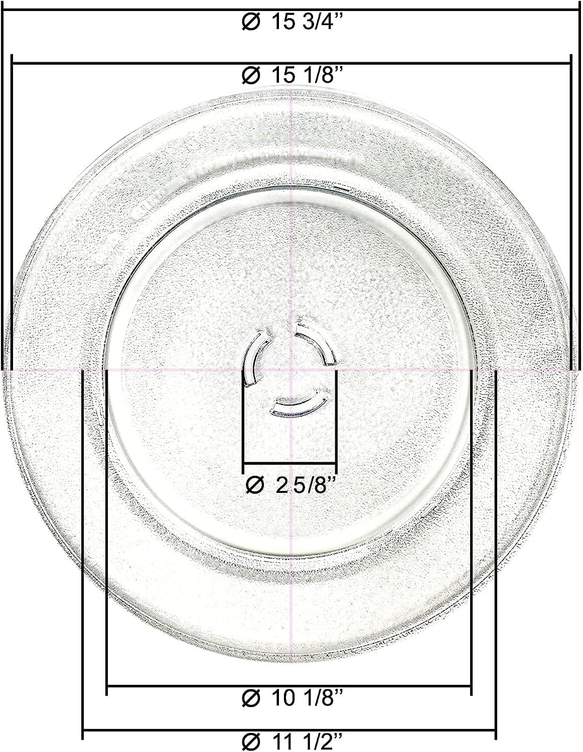 HQRP 15.75" Glass Turntable Tray for Microwave Oven Cooking Plate, 15 3/4 inch