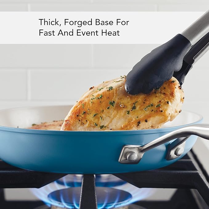 KitchenAid Hard Anodized Ceramic Nonstick Frying Pan/Skillet, 10 Inch - Blue Velvet