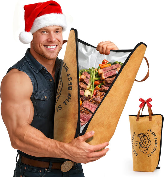 Bonviee 21" BBQ Blanket for Resting Meat, Reusable Smoker Insulated Bag with Wide Mouth for Brisket, Pork Shoulder, Turkey, Beef & Large Roasts, Keeps Meat Warm & Juicy (21in, 1PCS)