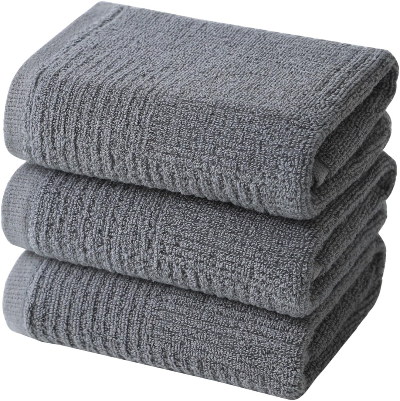 Glynniss Cotton Terry Cloth Kitchen Towels - Pack of 3, 16x26 Inches