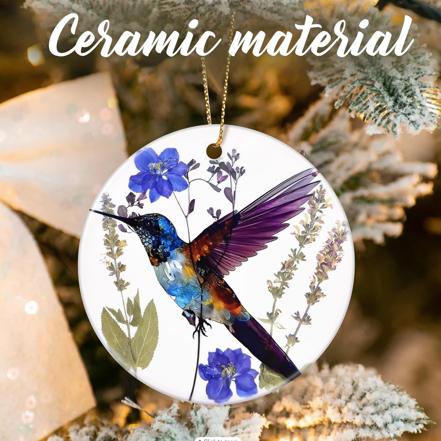 Hummingbird Ornament, Christmas Ornaments: Christmas Tree Decorations, Holiday Decor, Stocking Stuffers, Gift Ideas, Xmas Gift, Hummingbird Lover Gifts & Gifts for Women