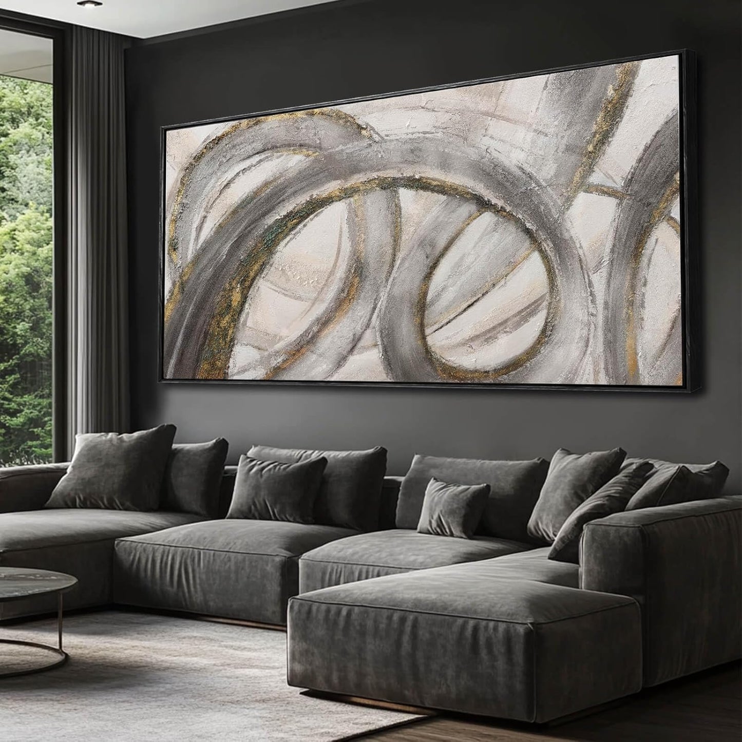 VAYIMDH Line Wall Paintings Modern Wall Art Textured Wall Decor 36"x70" Artwork for Living Room Kitchen Bedroom Wall Print Pictures