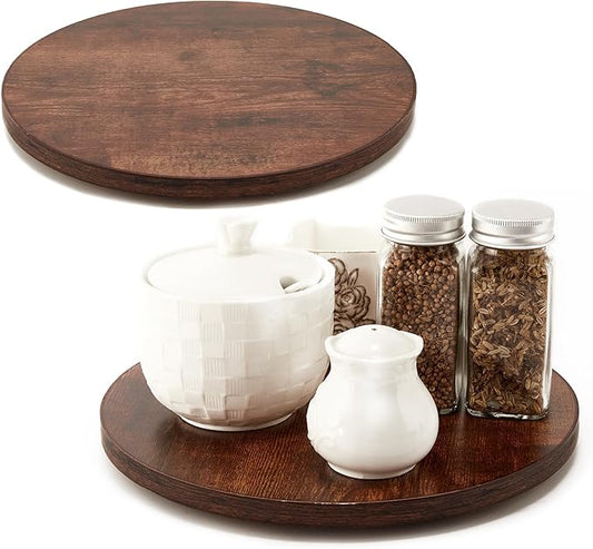 [ 2 Pack ] 10-inch Lazy Susan Organizers, ACIAZAAZ Lazy Susan Turntable for Cabinet, Kitchen Turntable Storage for Table, Countertop, Pantry