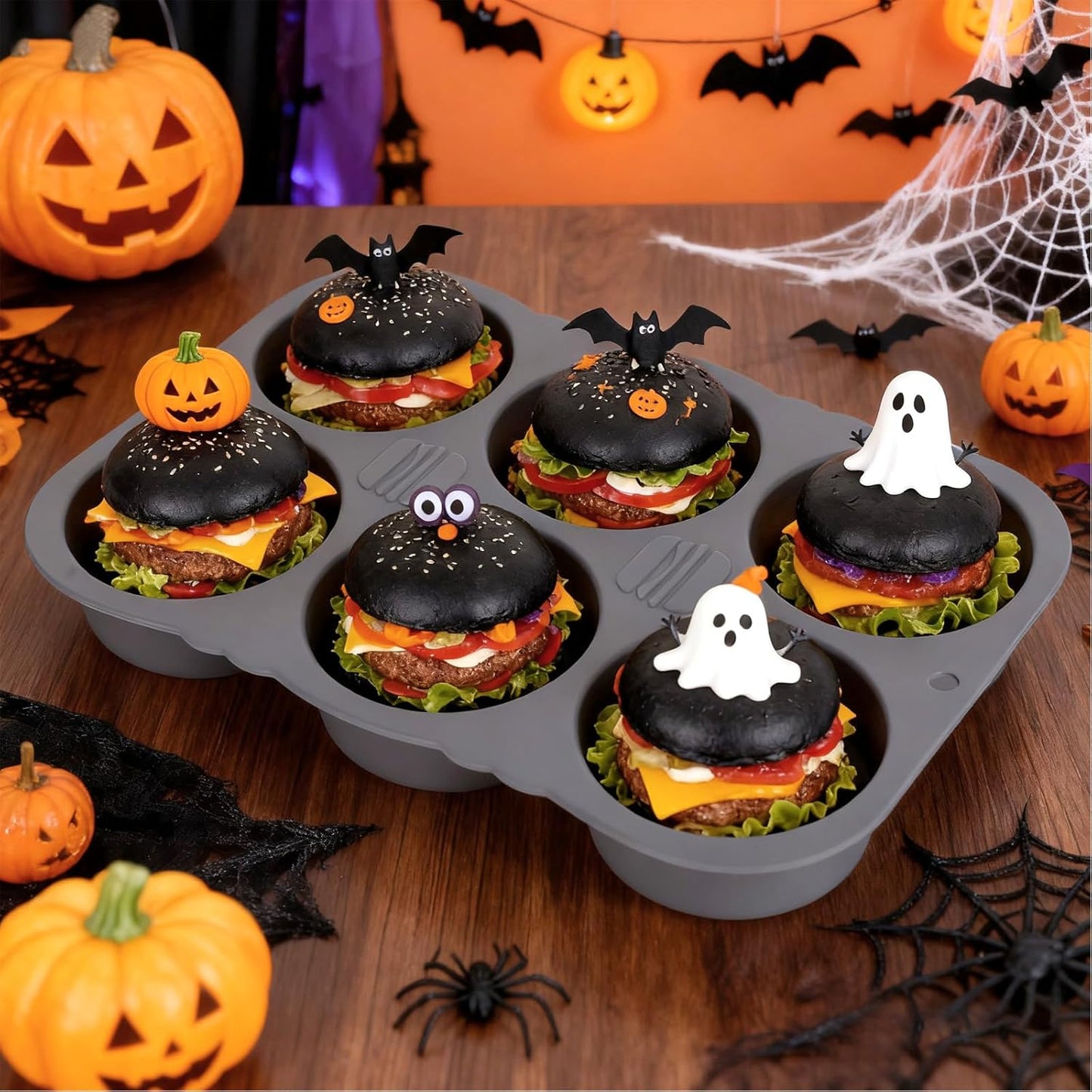 Silicone Bread Loaf Pan with Oil Brush, Nonstick Sourdough Loaf Pan, Silicone Molds for Baking English Muffins, Hamburger, Whoopie Pies, Egg bites, Corn Bread, Tarts