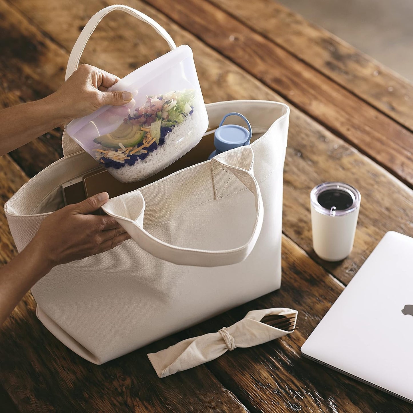 Stasher Premium Silicone Reusable Food Storage Bowl, Deep Ocean, Microwave, Sous Vide, Dishwasher, Oven and Freezer Safe, BPA Free, Leak-free, Eco-friendly, 4-Cup Bowl