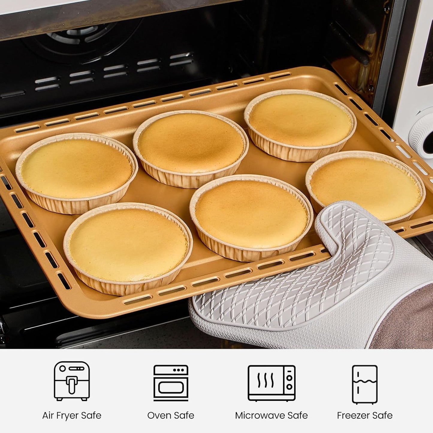 Ocmoiy 100 Pcs Mini Tart Pans for Baking, 4 Inch Disposable Paper Pie Tins for Small Pies, Tarts, Quiches, Cinnamon Rolls, Desserts