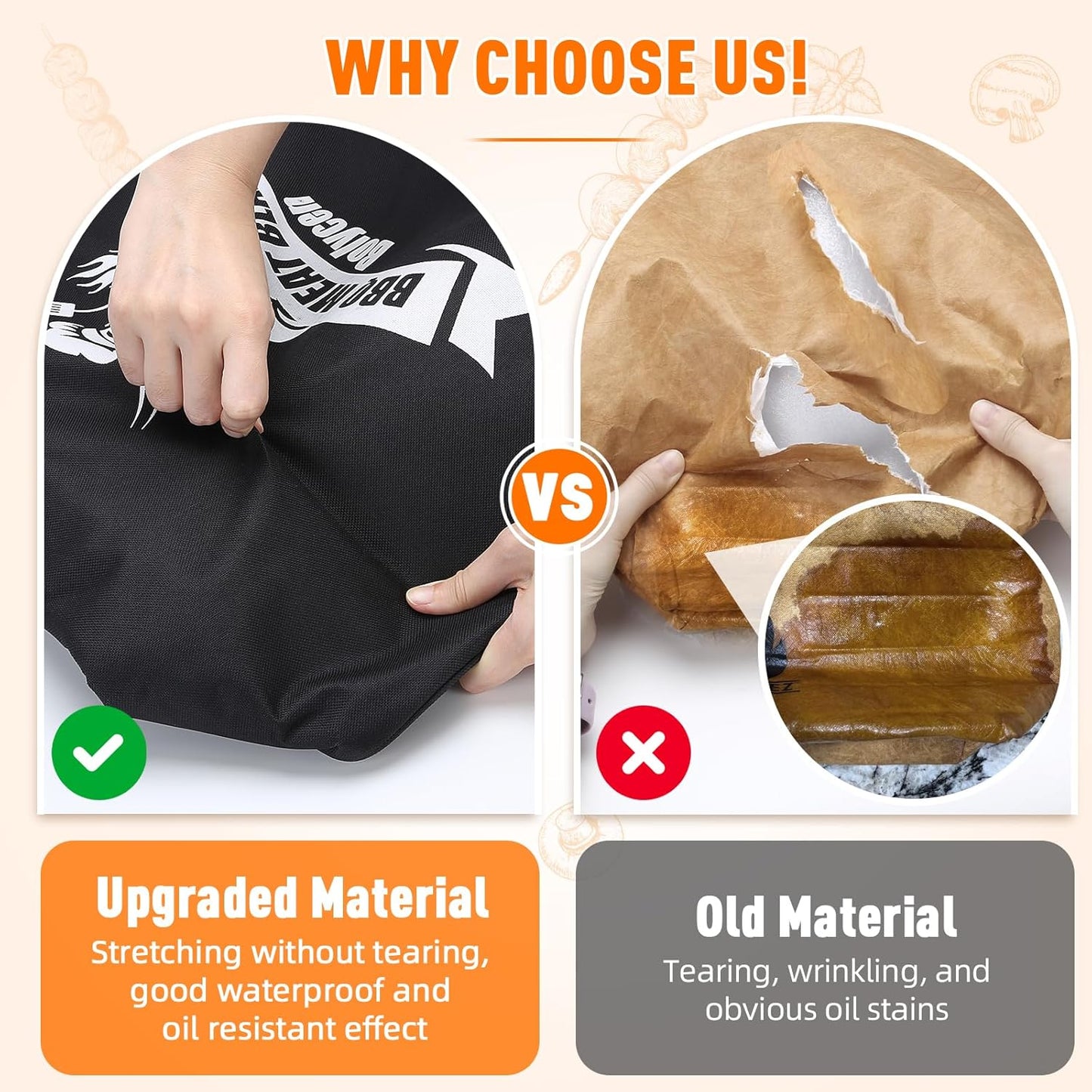 Upgraded BBQ Blanket for Resting Meat,Smoker Accessories Brisket Blanket, Insulated Meat Resting Bag with Wide Mouth for Steaks/Pork Shoulders/Turkeys, BBQ Accessories Grilling Gifts for Men (21inch)