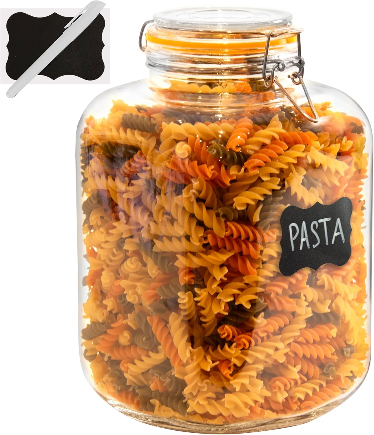 Galashield Glass Jars with Lids Food Storage Jars with Airtight Lids Leak Proof Glass Canisters Kitchen Jars [1 Gallon]