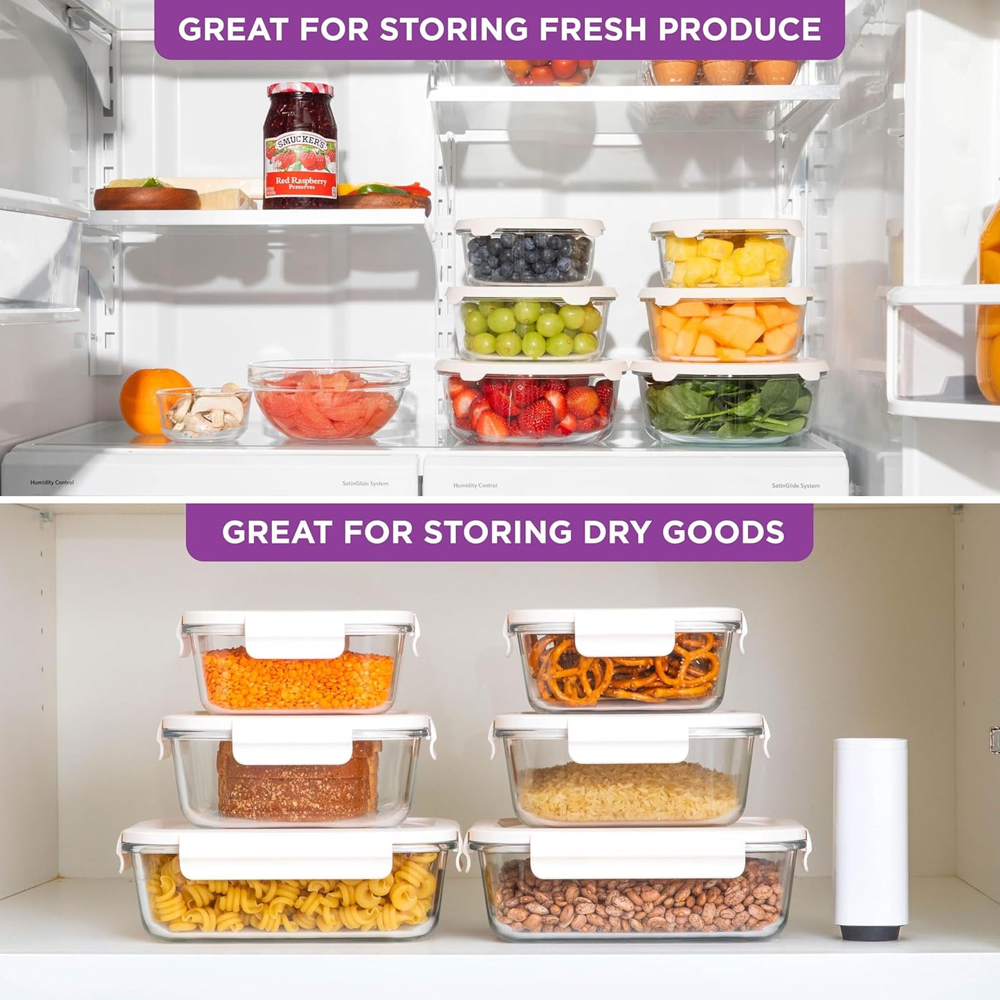 HOLDN’ STORAGE Electronic Vacuum Pump for Food Containers, Quick-Seal Technology for Marinating, Meal Prep & Leftovers Storage